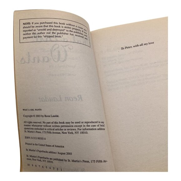 What A Girl Wants By Reon Laudat 2003 Romantic Comedy Paperback Book - Picture 3 of 11